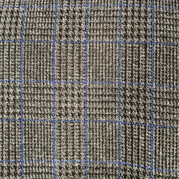 DRIES VAN NOTEN Size S Black Charcoal Glenplaid Cotton Blend 1/4 Zip Pullover - Picture 2 of 6